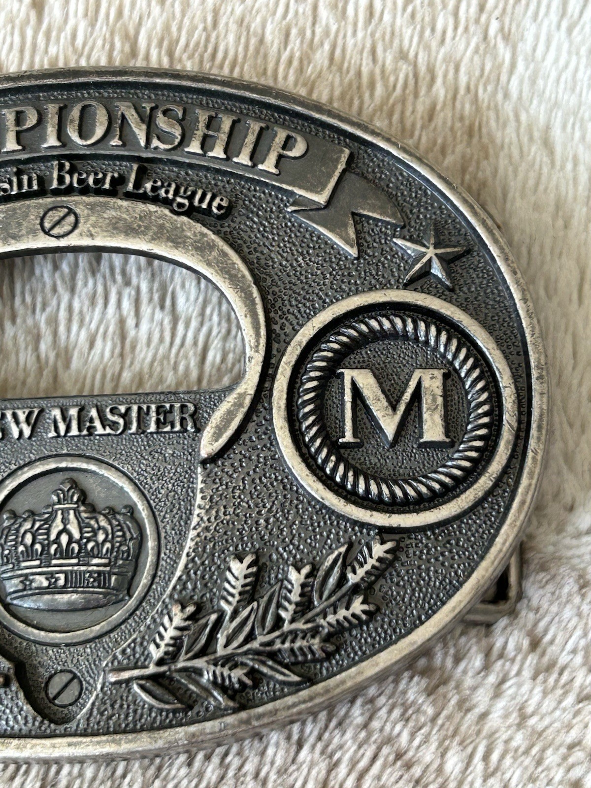 Wisconsin Beer League Beer Opener Belt Buckle Championship Brewmaster Novelty