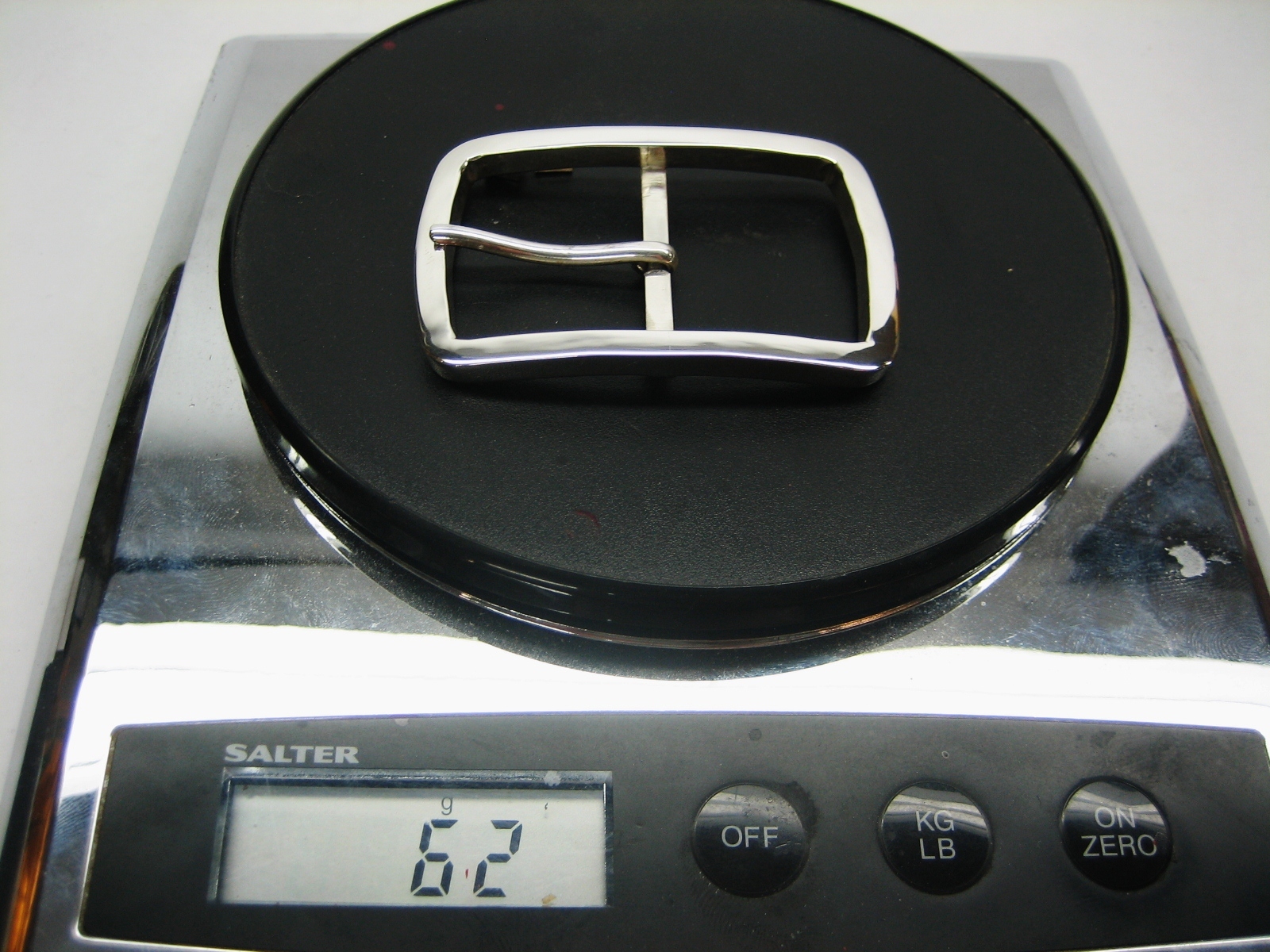 Sterling silver 925 solid buckle 62 grams for 1.5&Prime; belt strap, 5.5 mm thick wall