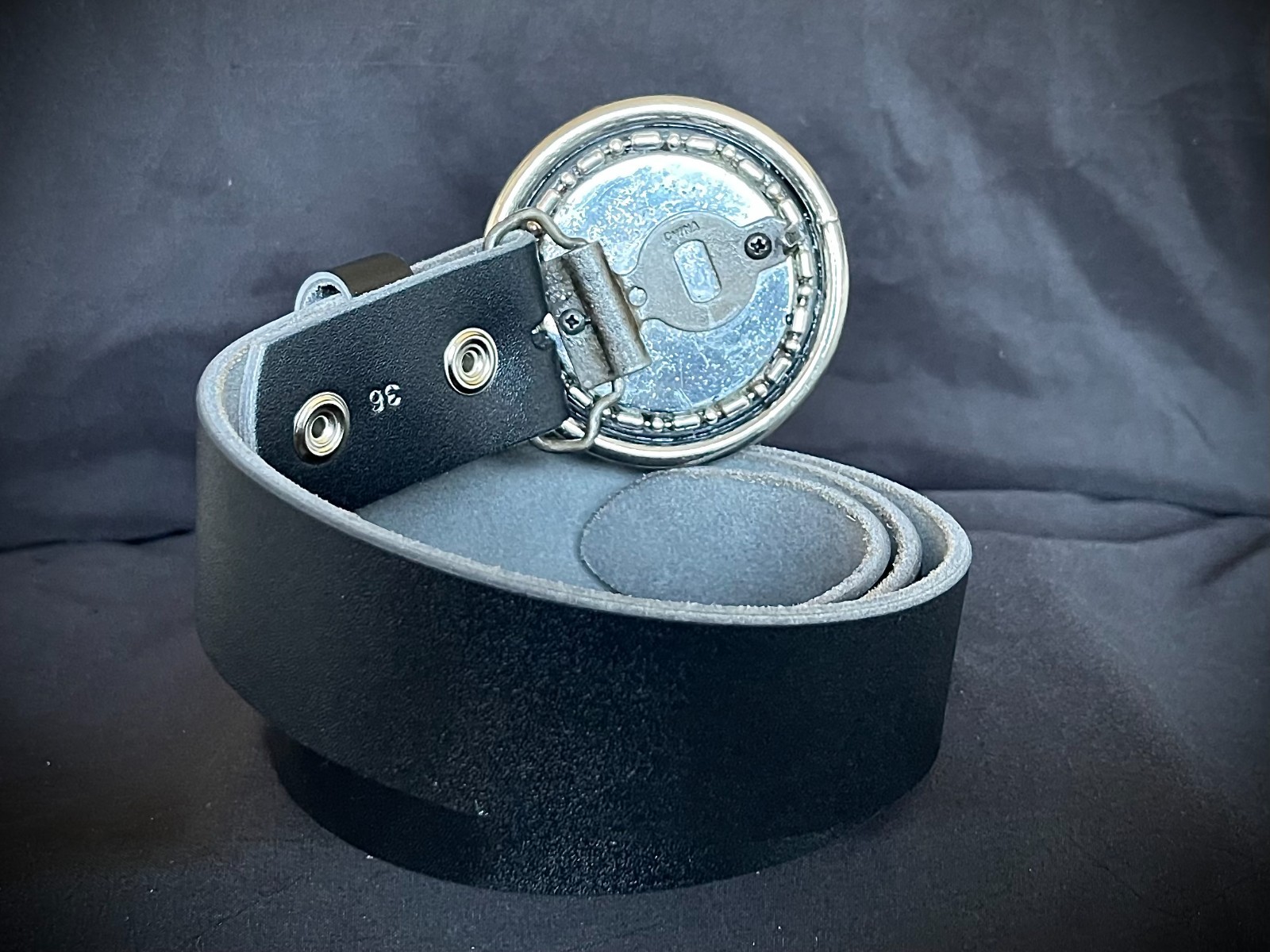 “Orbital Pressure” New OOAK Industrial Belt Buckle Blue Steel Darren McNeese