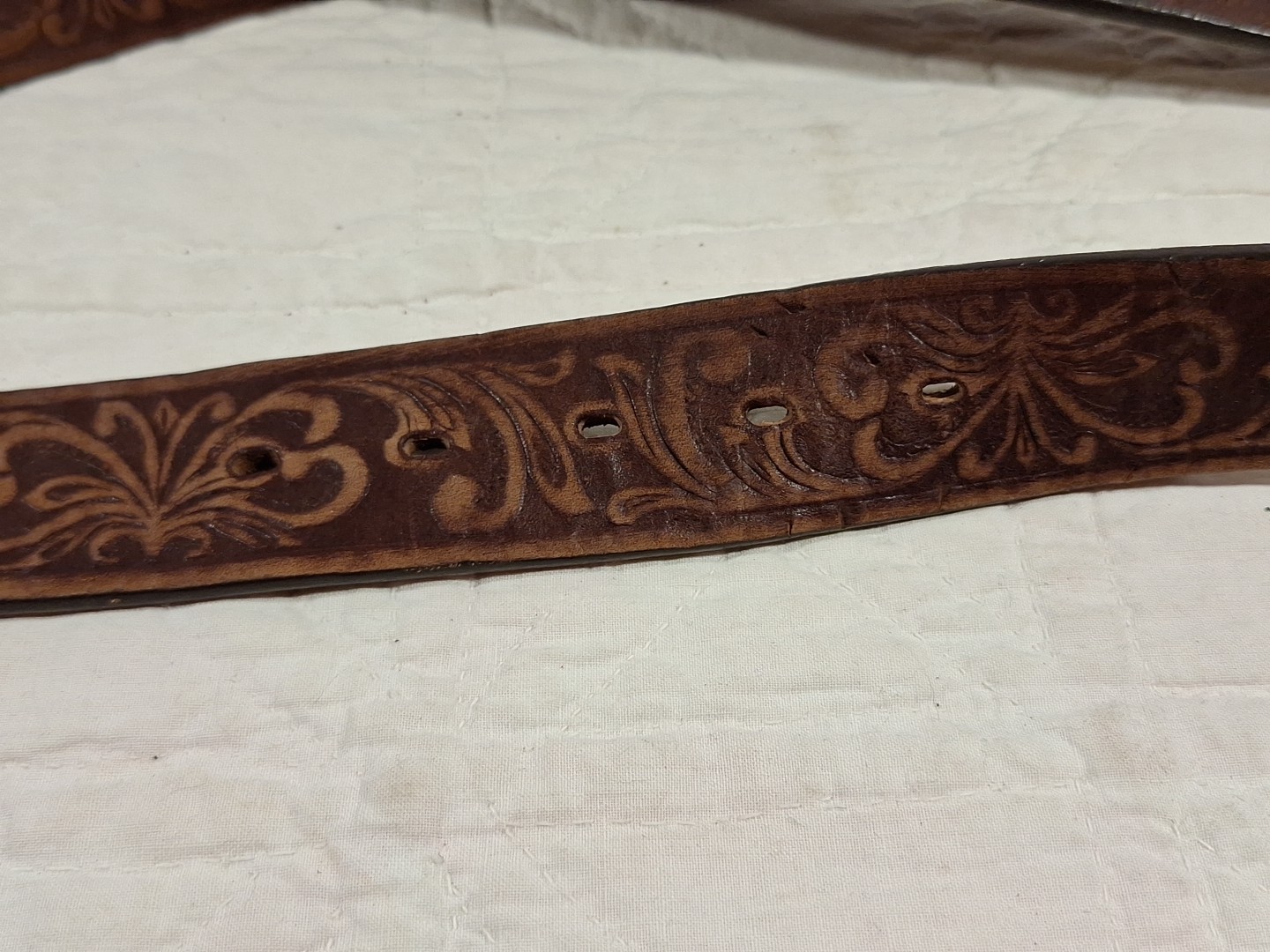Justin TROPHY BULL Buckle On Genuine Leather Belt
