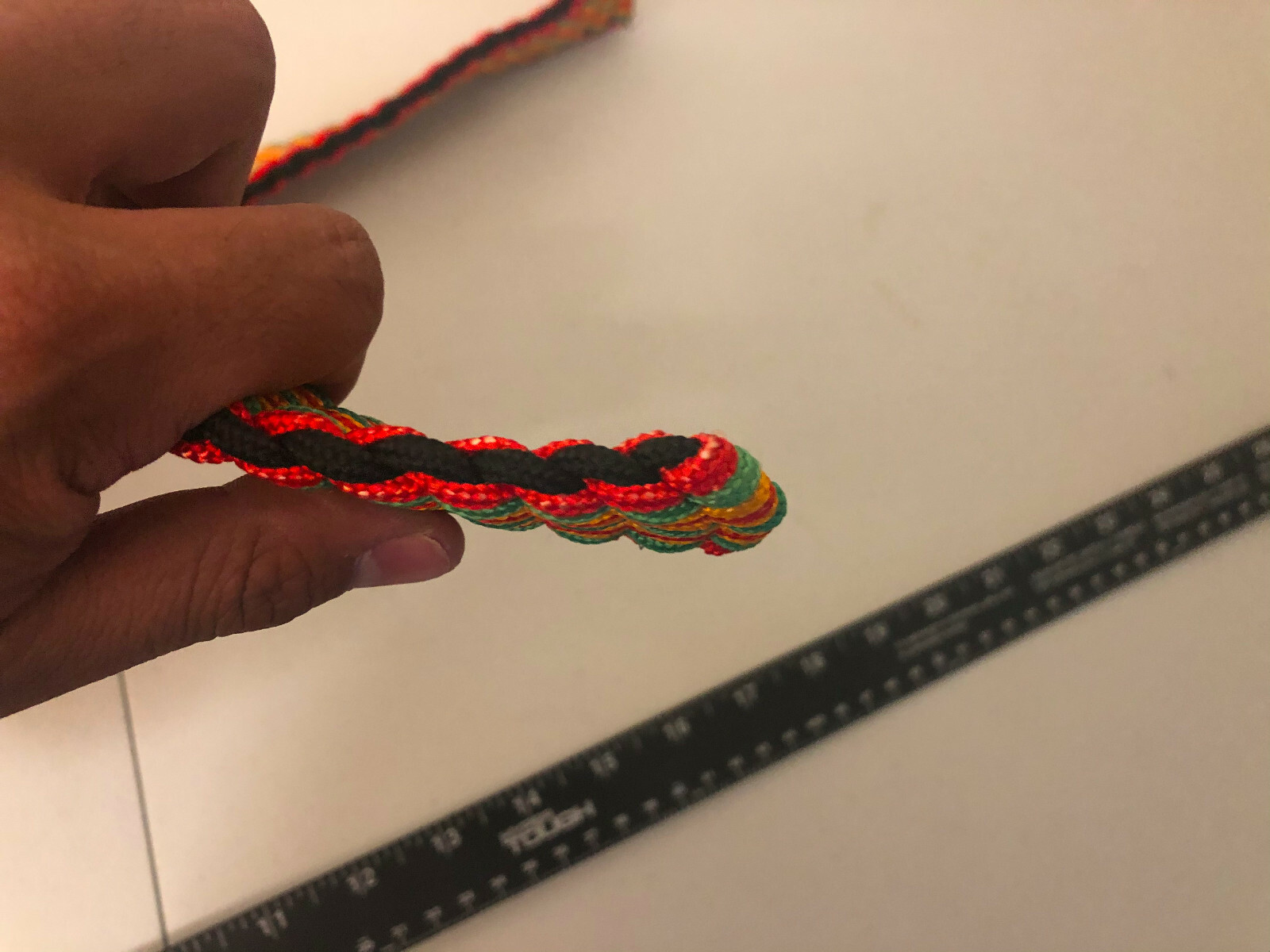 Handmade Nylon braided Men Women Belt Red Yellow Green Black 48in No Buckle