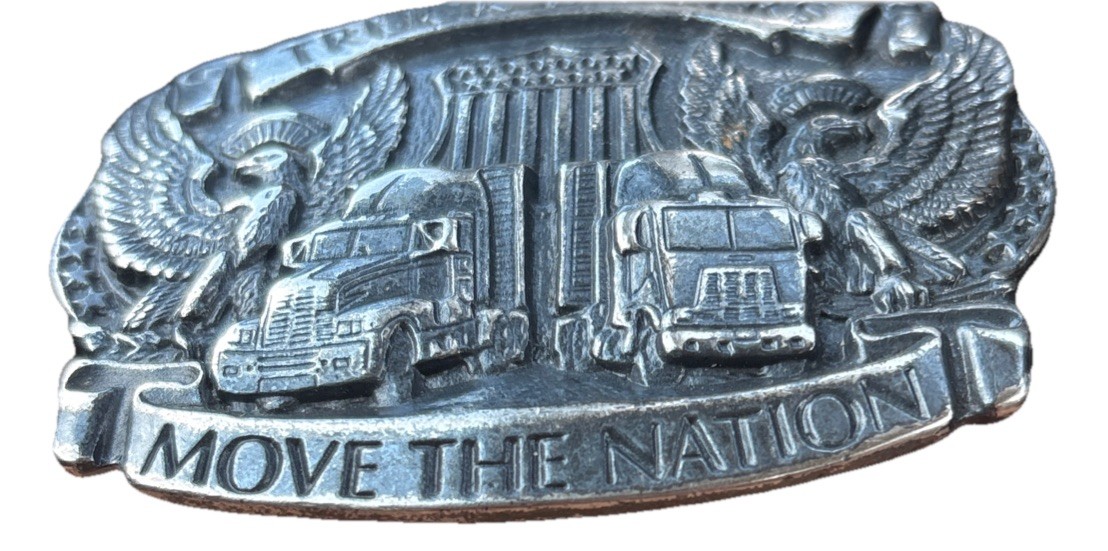 Vintage Truck Drivers Move The Nation Belt Buckle