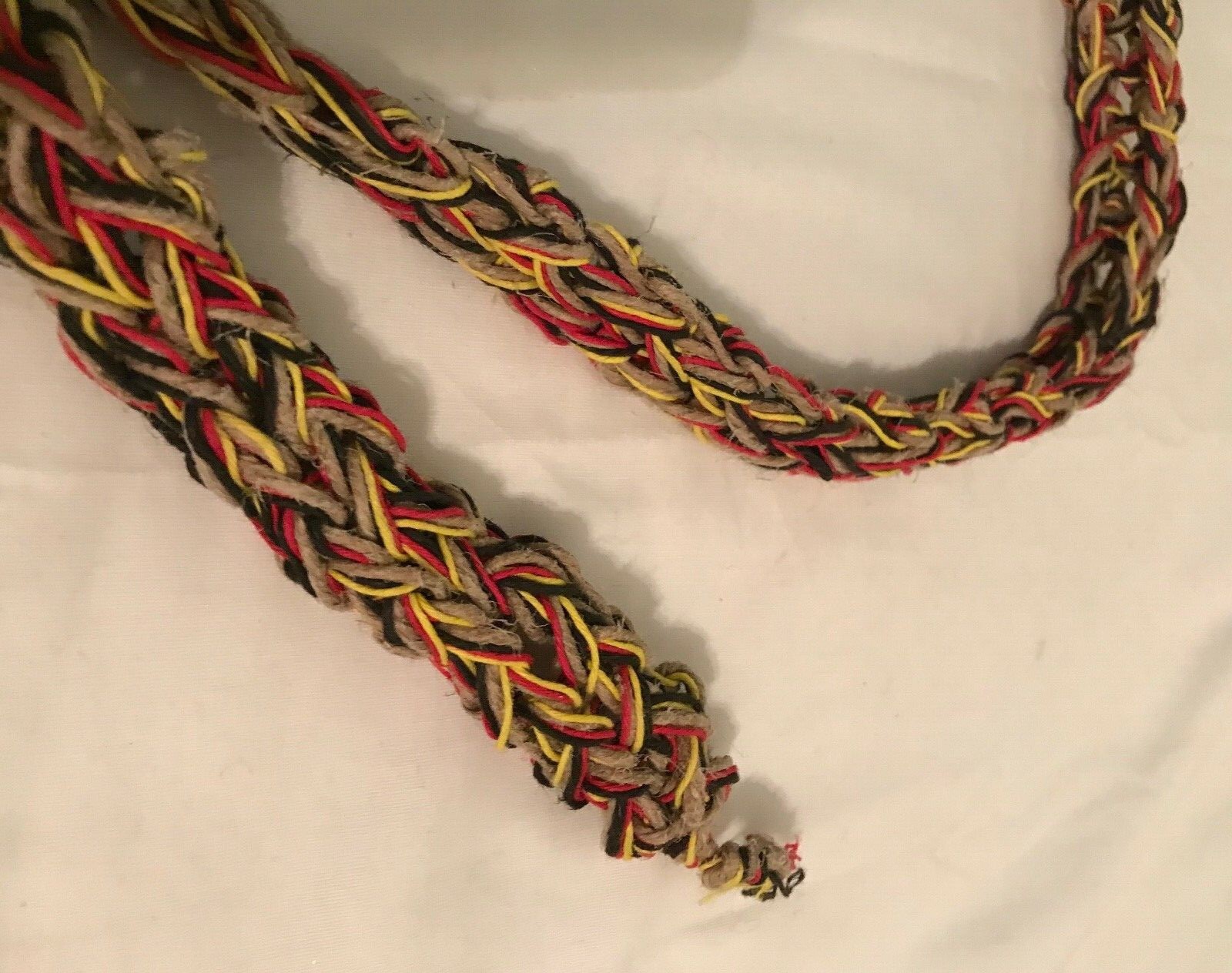 Triple Skull Belt Buckle Rasta 100% Natural Hemp Cord Braided Hemp Twine 50&Prime;