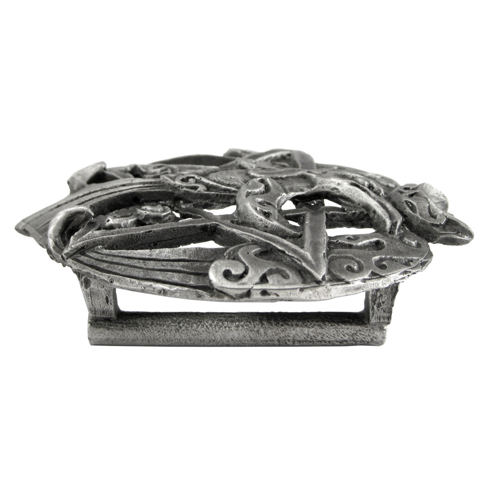 Pewter Crescent Raven Pentacle Belt Buckle – Dryad Design Pentagram Wicca Pagan