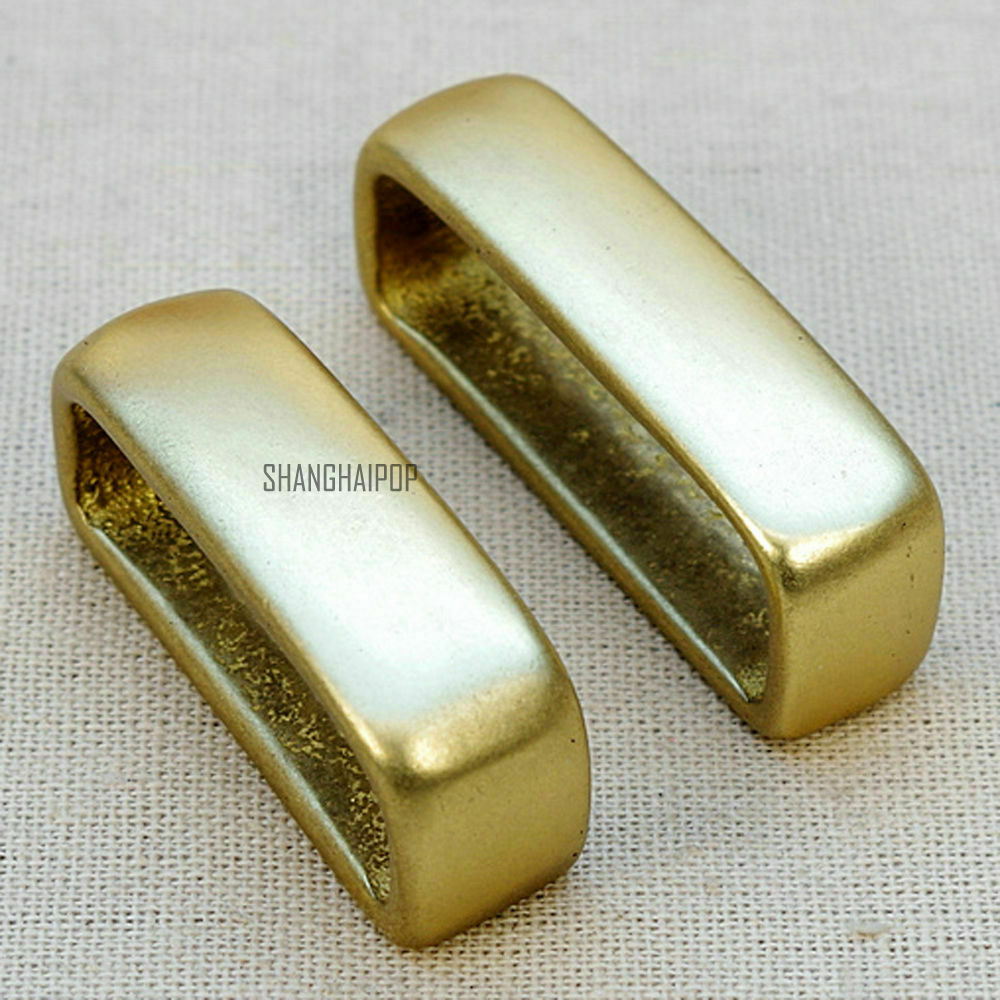 2 X Stainless Steel Silver Brass Loop Ring Leather Craft Belt Replacement 35mm