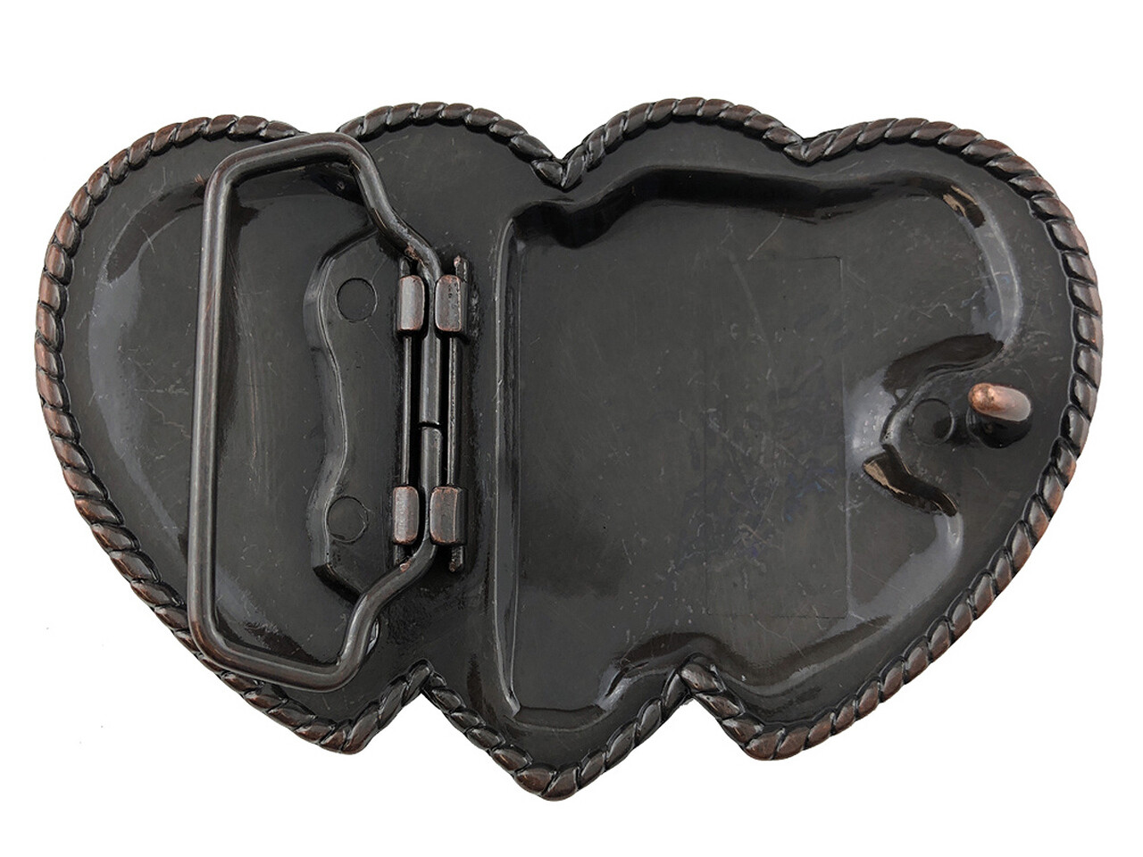 Triple Hearts Antique Copper Decorative Belt Buckle