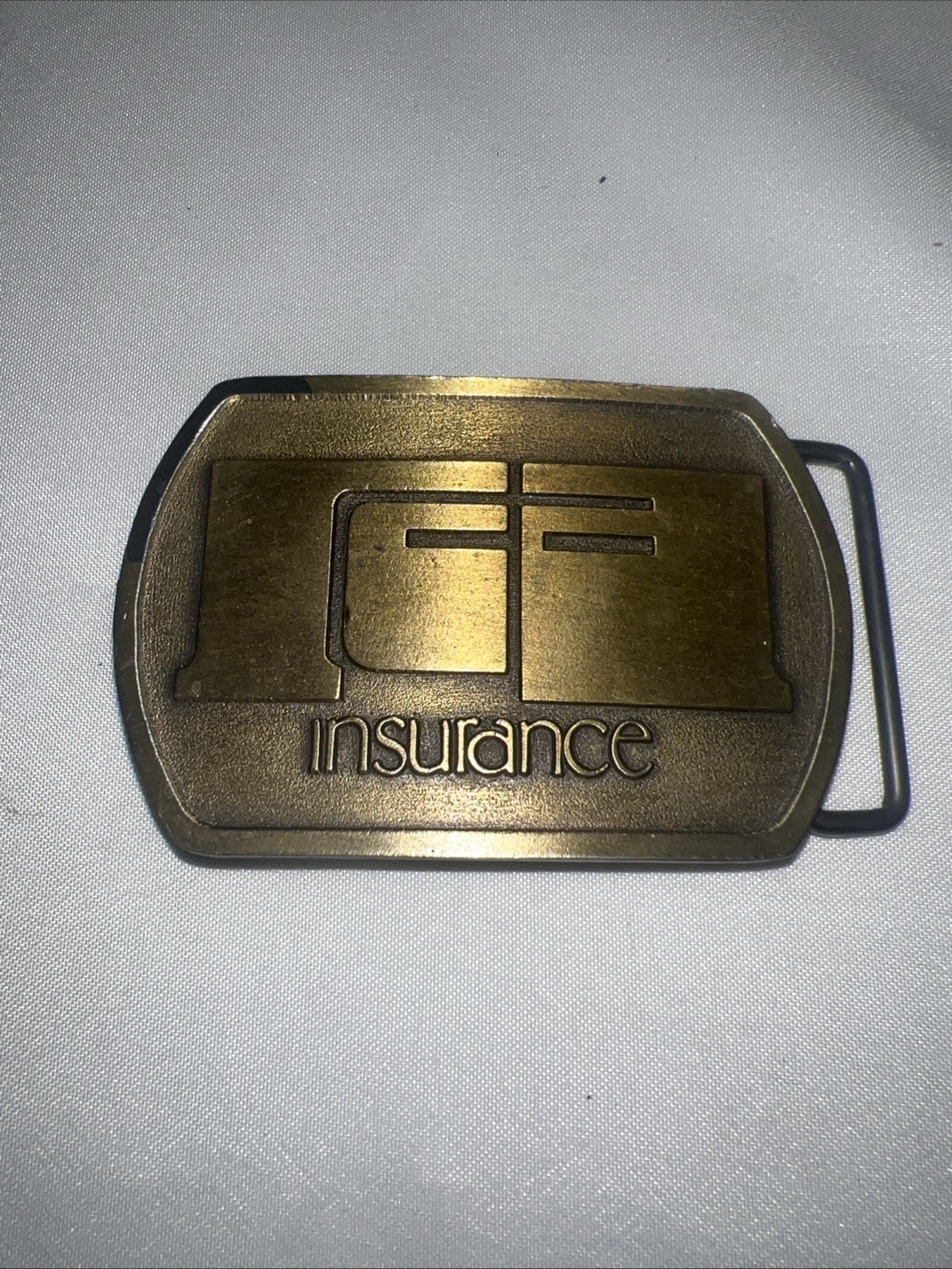 RCA Insurance Vintage Belt Buckle Brass Original 1/4LB+ Man Cave Fashion Decor