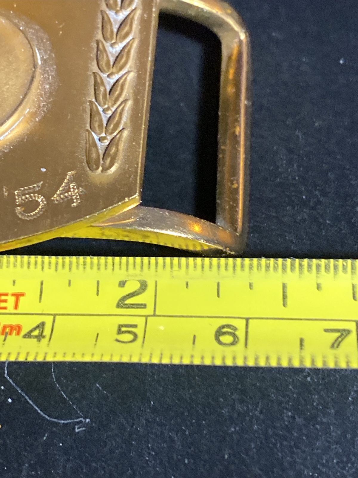 Jostens Vintage 1954 Soccer engraved 3D belt buckle S.H.S. Champs &rsquo;54 Futbol