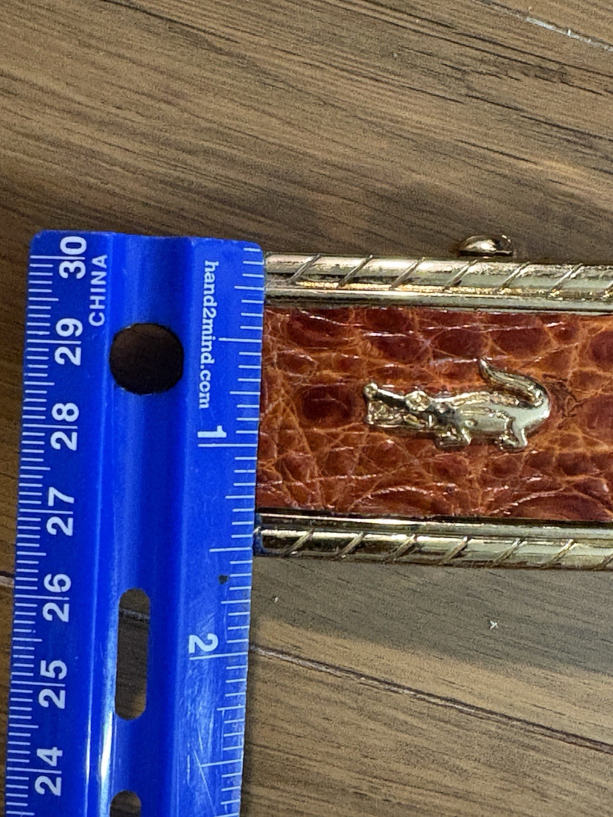 Lacoste Belt Buckle Gold And Brown – LQQK