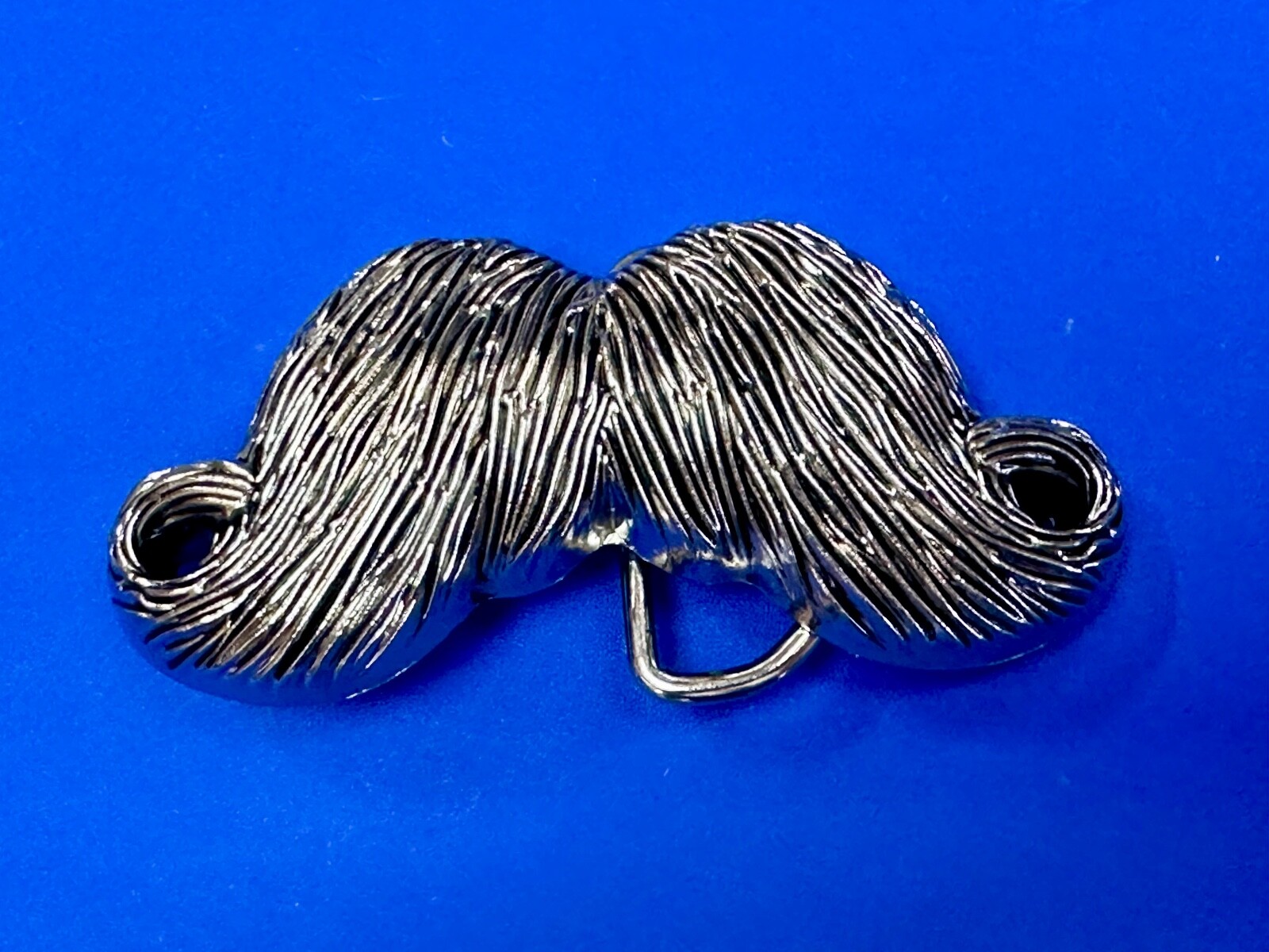 Mustache Novelty Psychobilly Rockabilly Biker Punk Heavy Figural Belt Buckle