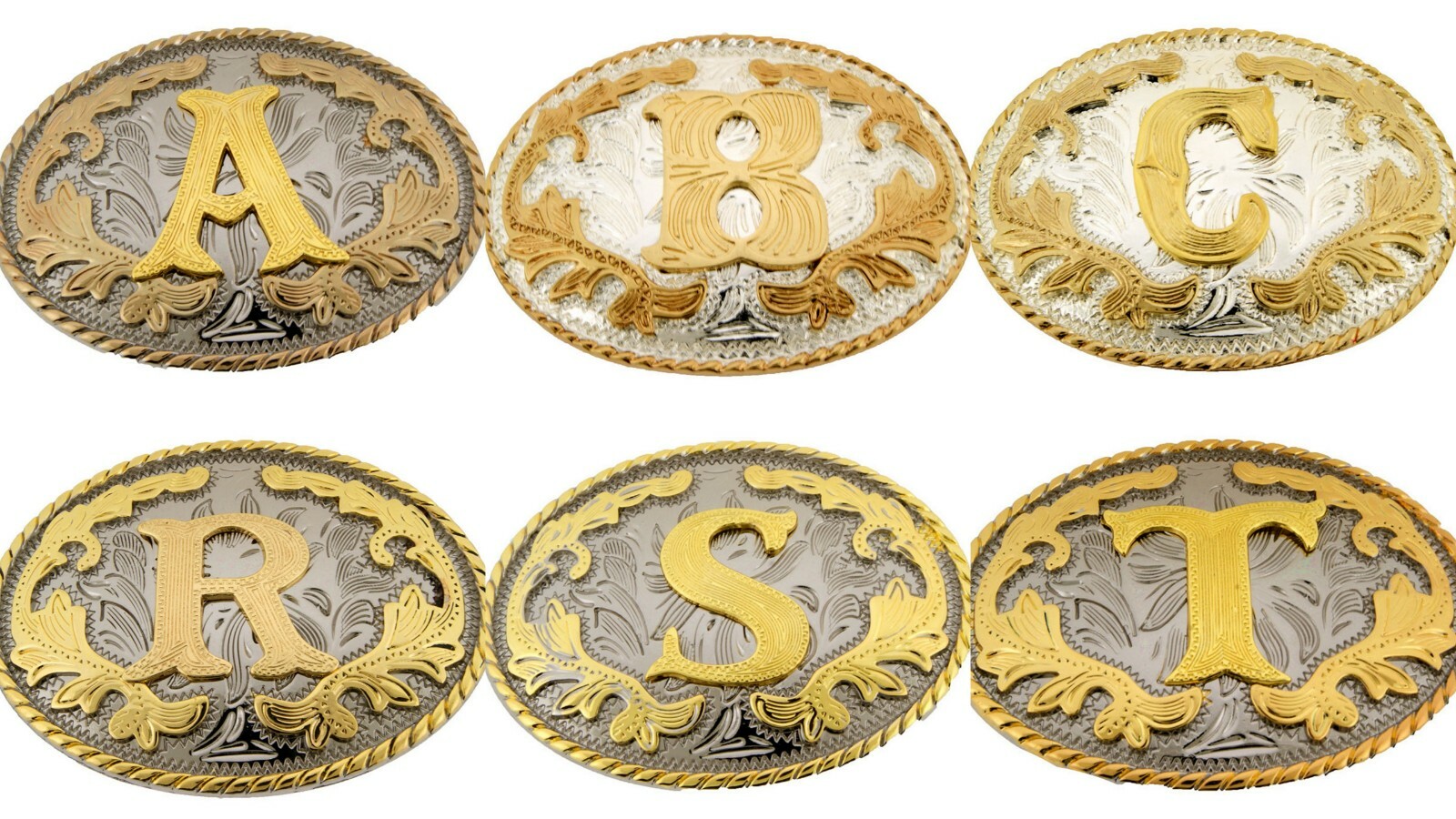N E W A B C D G J K L M R S T Initial Letter Belt Buckle Men Women Western Rodeo