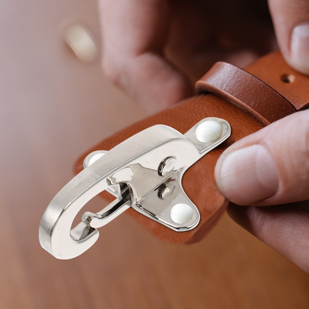 1 Pair Zinc Alloy Metal Belt Buckles Durable Silver Decorative Connectors