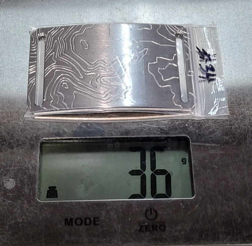 GRIP6 BELT BUCKLE – TITANIUM CONTOUR in NATURAL – WOMEN / MEN – 1.5 INCH WIDE