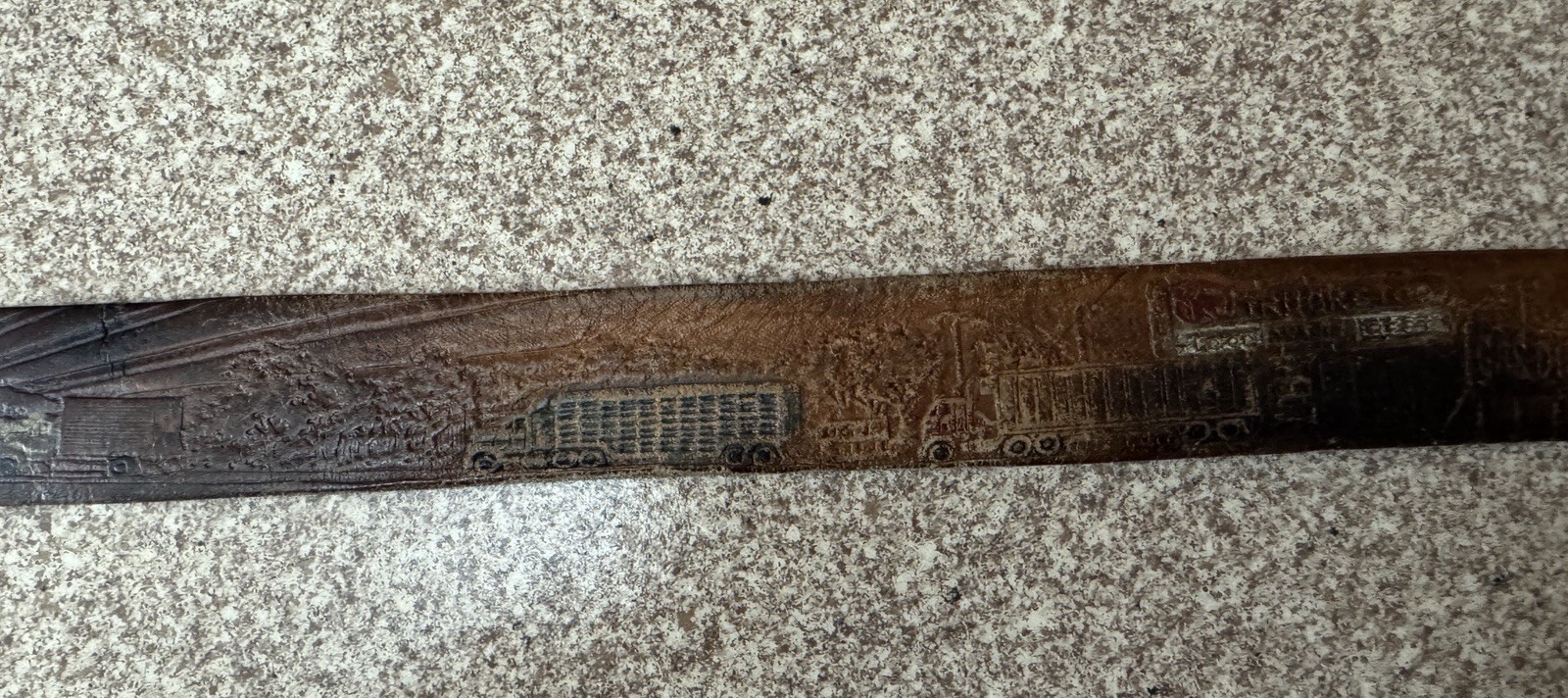 Vintage 1983 Tractor Trailer Belt and Buckle Made In USA