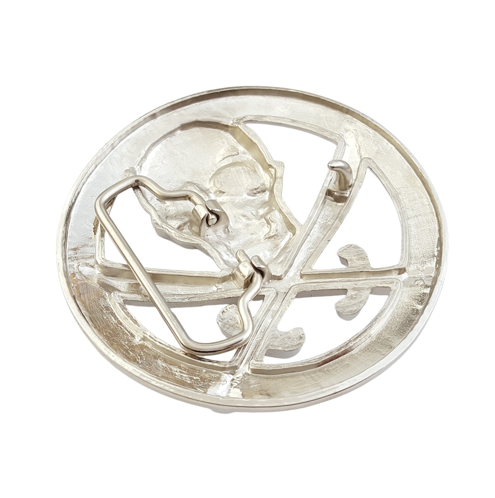 Auction of a Silver Pirate Skull Belt Buckle