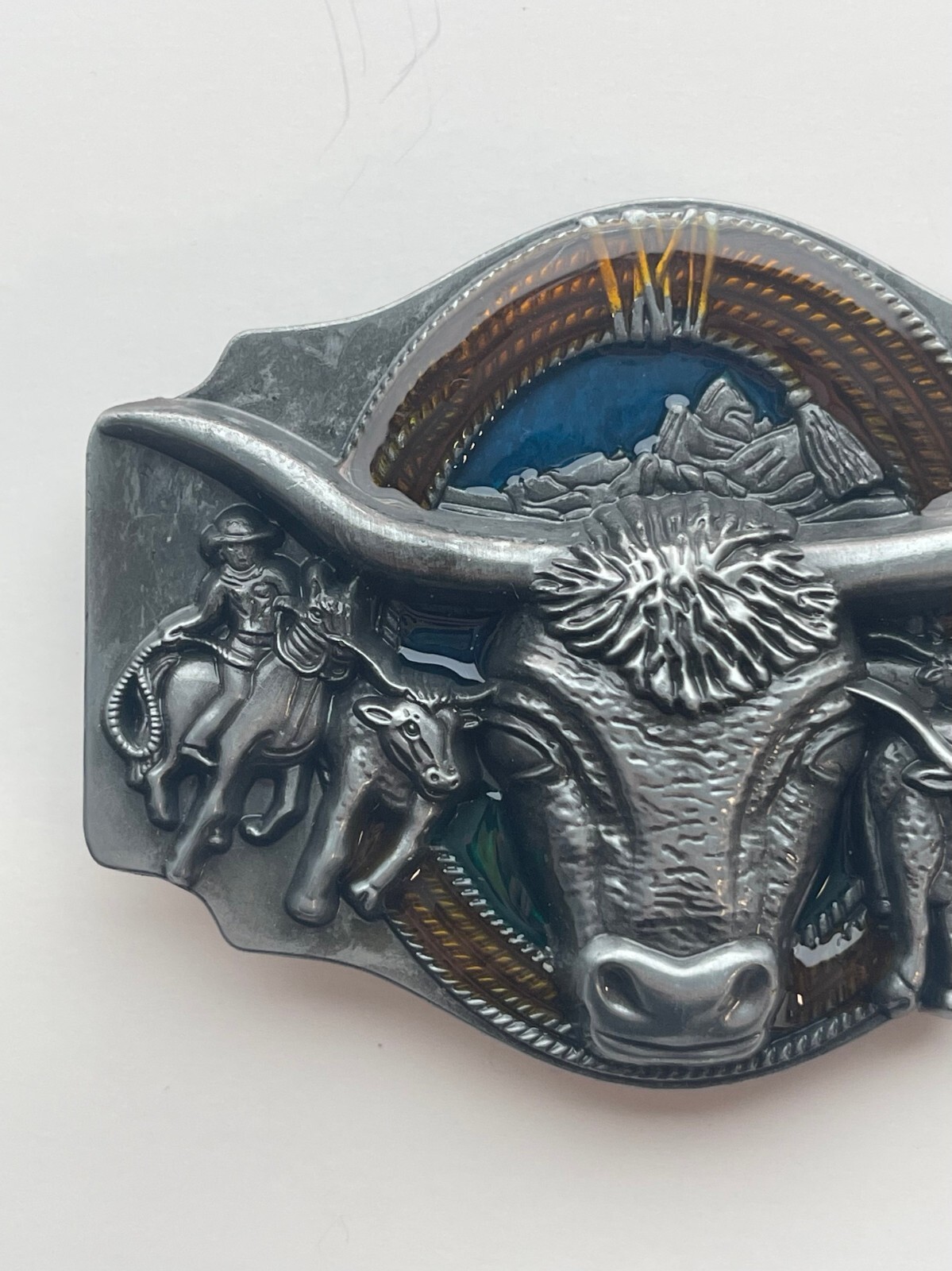 Rodeo Belt Buckle for Men American Cowboy Bull Buffalo Western Belt Buckles