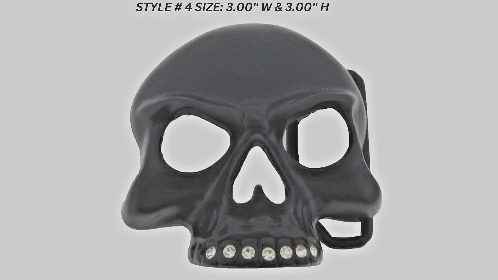 Skull Belt Buckle Men Pirate Skeleton Black Metal Tribal Gothic Tattoo Bling New