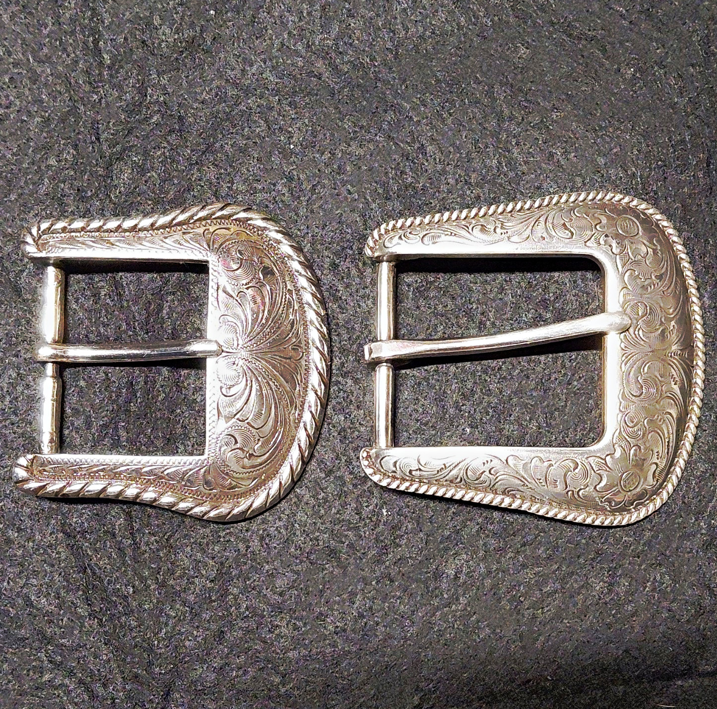 Men&rsquo;s Silver Western Floral Engraved Metal Belt Buckle Fits 1.5 in Belt