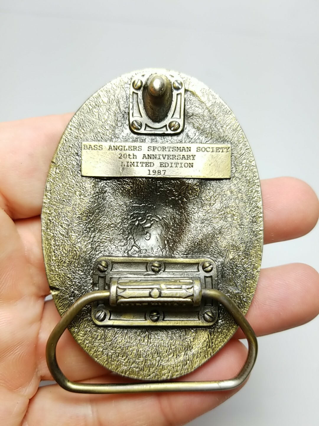 1987 Bass Anglers Sportsman Society USA Belt Buckle