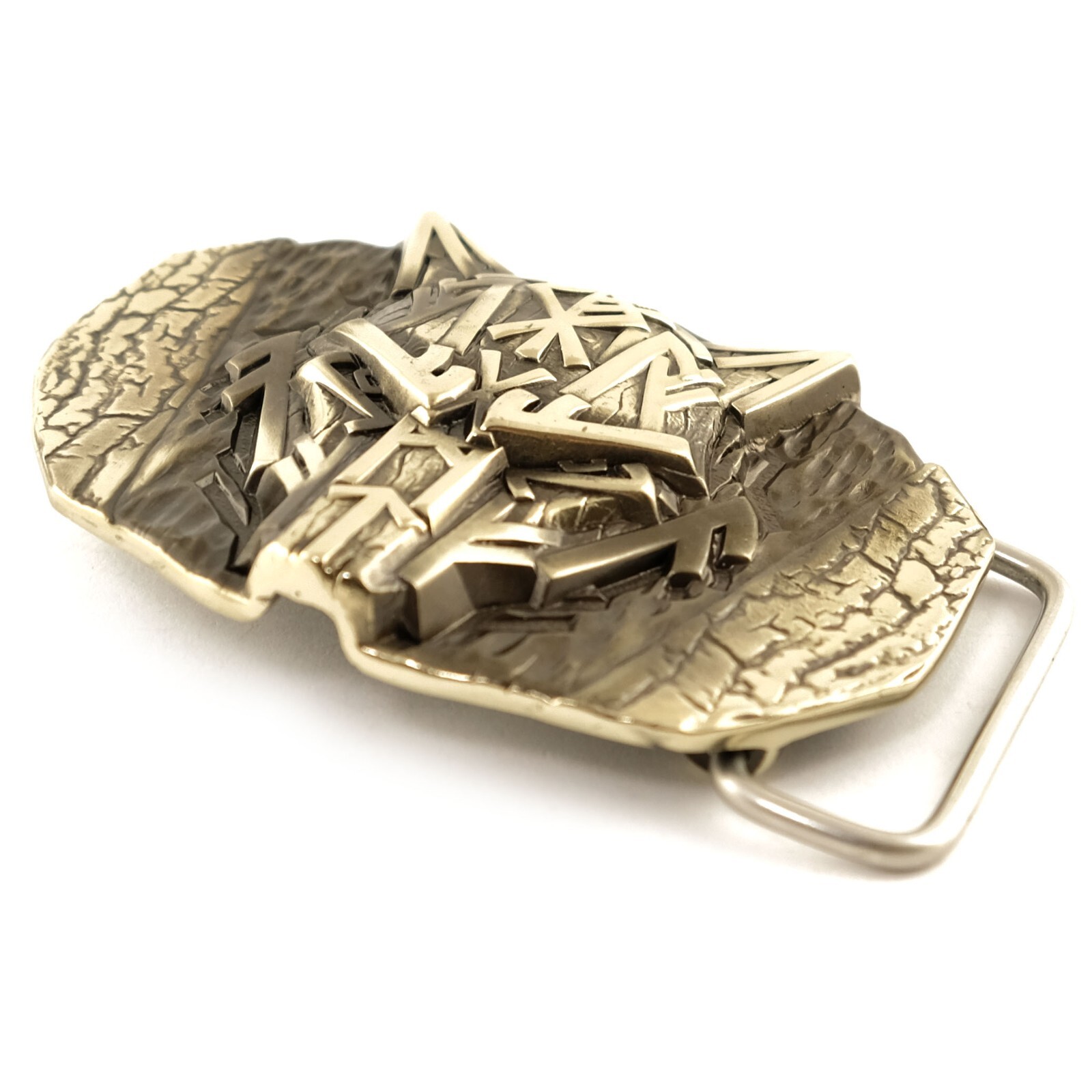 Runic Wolf german silver belt buckle, Scandinavian Old Norse Celtic werewolf