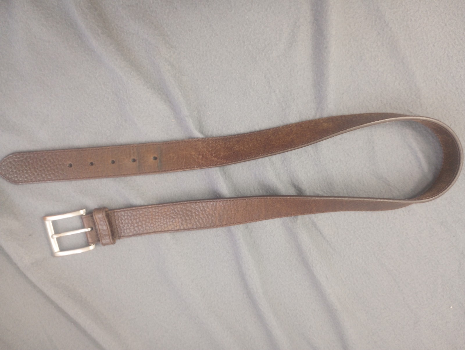 Unbranded Brown Pebble Genuine Leather Belt Nickel Free Buckle Size 36 Quality