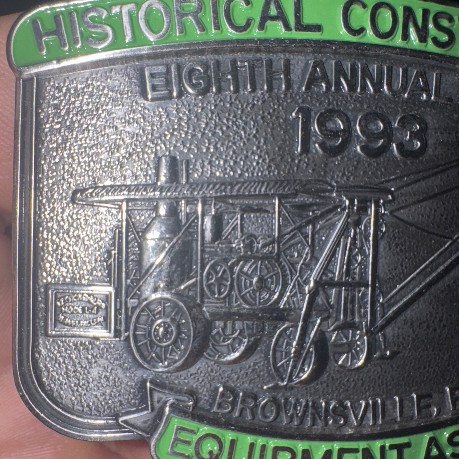 Historical Construction Equipment Rare Belt Buckle Limited Edition Embossed 1993