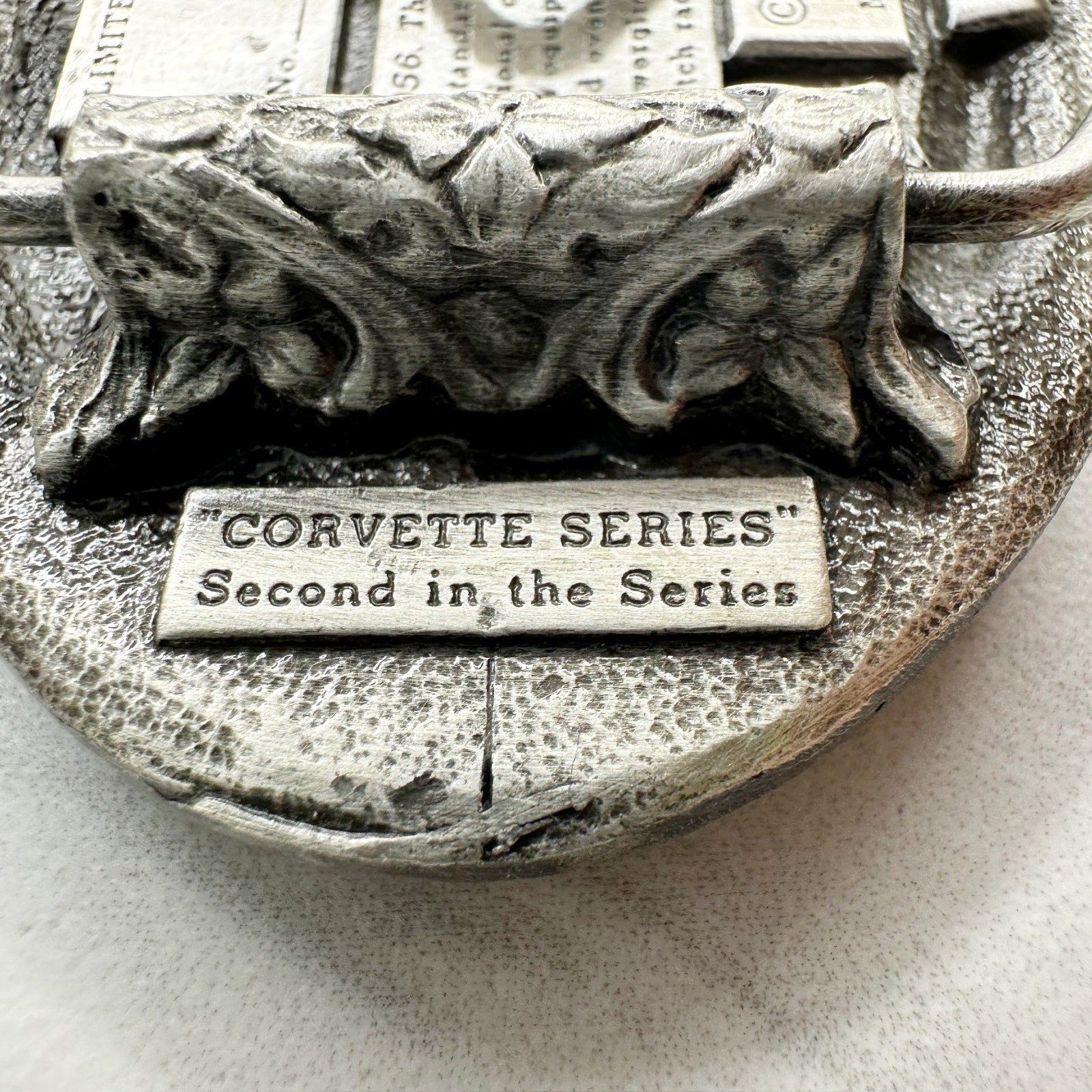 Vintage 1984 Vette Set 1956 Corvette Collectors Belt Buckle Made USA