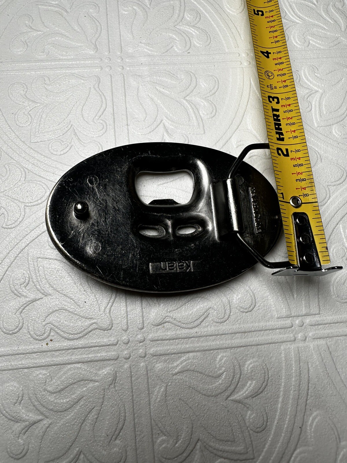 Mens Belt Buckle Silver Skull And Cross Bone Bottle Opener Biker Goth Punk KALAN