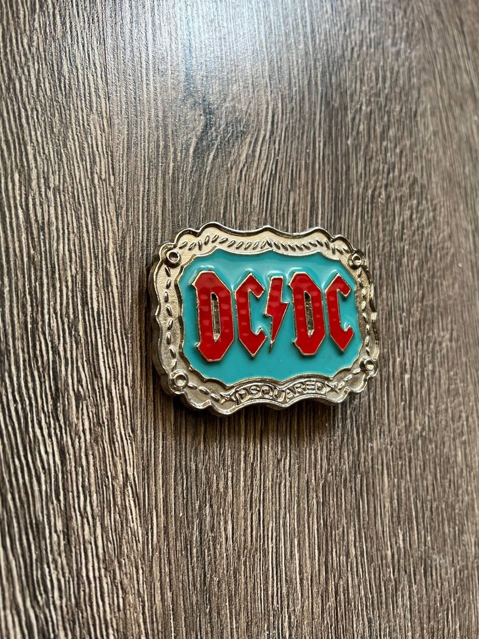 Rare Vintage Dsquared2 DC/DC Belt Buckle Shield Runway Archive Rock Y2K Dsquared