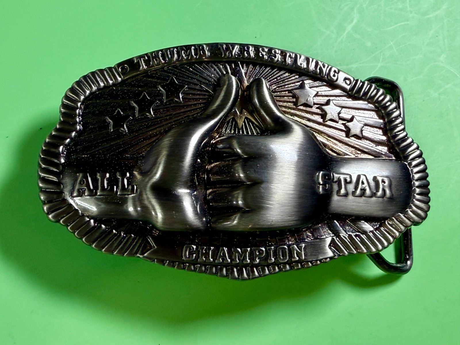 Thumb Wrestling All-Star Champion Trophy Award 2005 SMC LLC. Belt Buckle