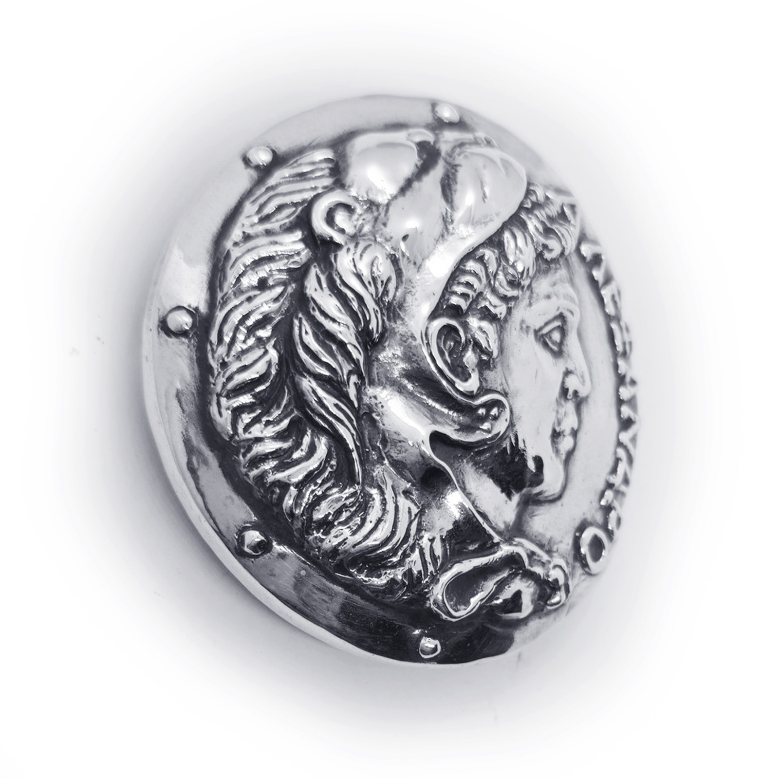 Alexander The Great of Makedonia Sterling Silver Belt Buckle