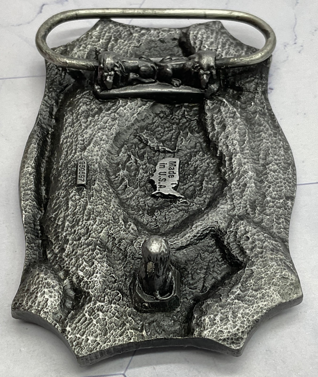 1996 NRA National Rifle Association Of America 125 Years Belt Buckle USA