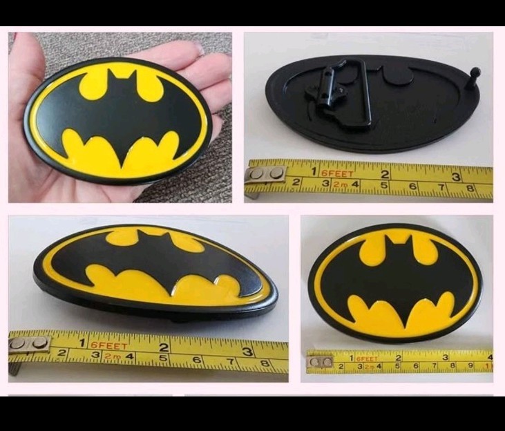 DC Comics Batman Logo Black Yellow Belt Buckle Men Western Superhero Metal