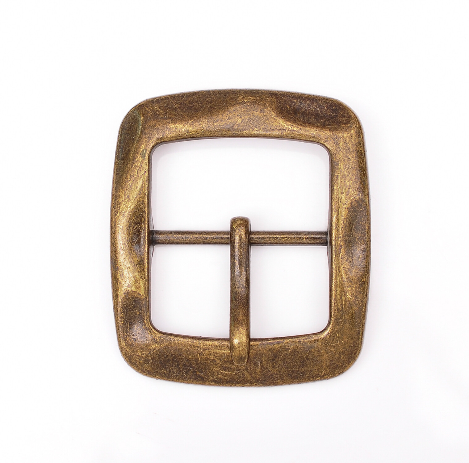 Vintage Brass Center Bar Belt Buckle for DIY Leathercraft Belt Fit 40mm Strap