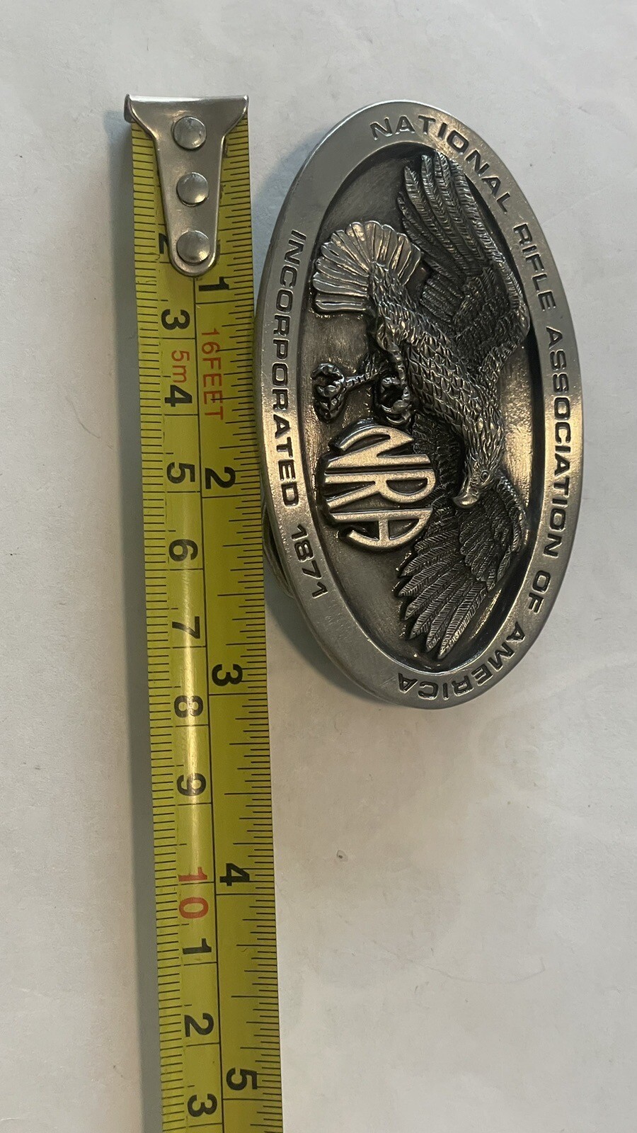 NRA Life Member Belt Buckle USA Made National Rifle Association Of America 9204