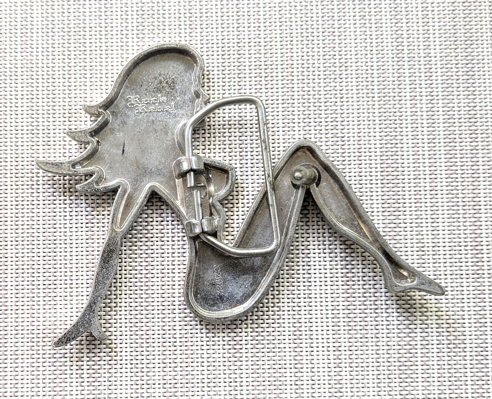 Sexy Trucker Mud Flap Girl Chrome Belt Buckle by Rock Rebel