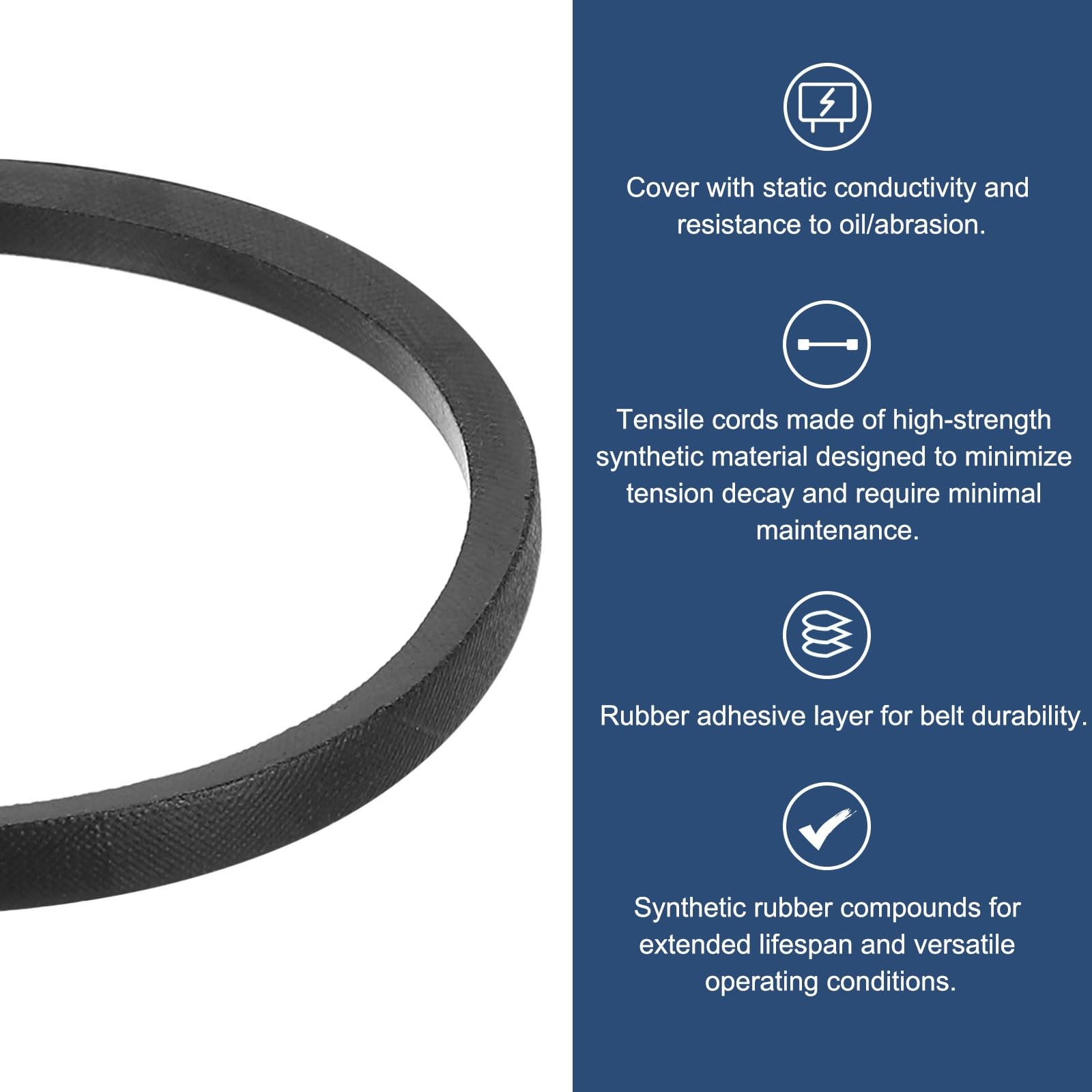 uxcell 3L150 Classic Wrapped Rubber V-Belt, 15&Prime;(381mm) Outside