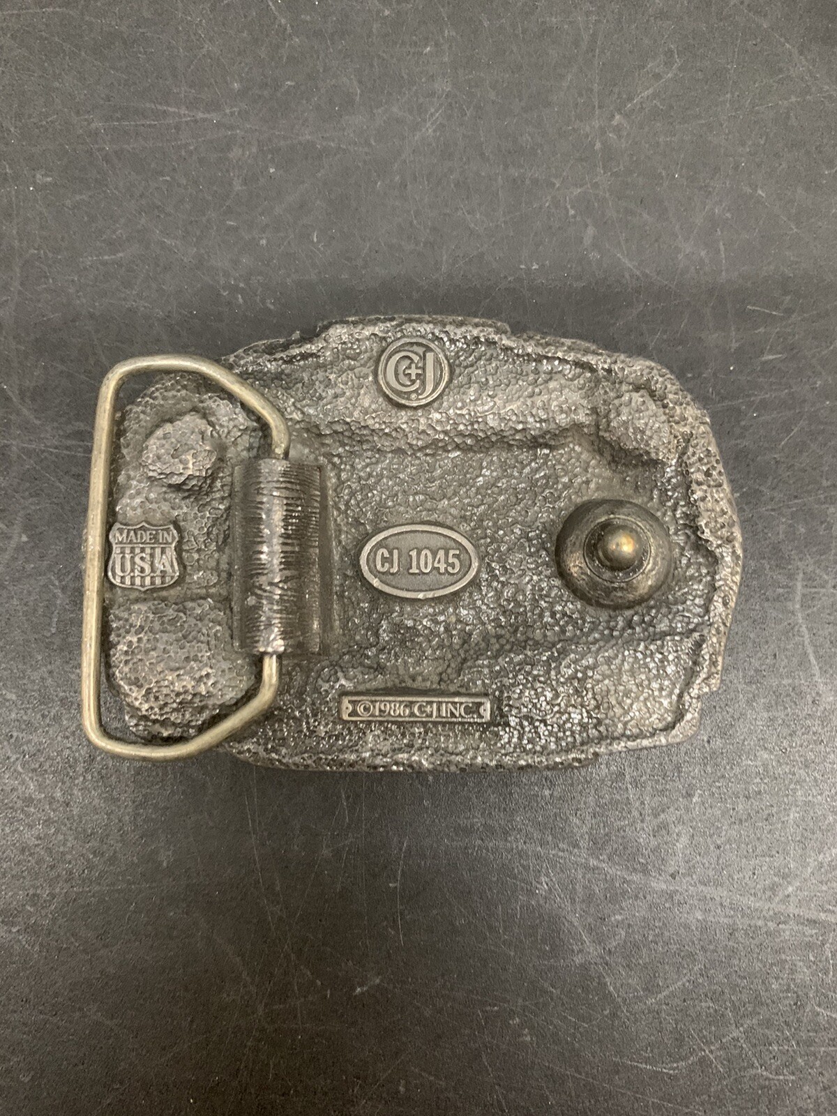 Durango & Silverton High Line Steam Locomotive Train C + J Belt Buckle 1986 USA