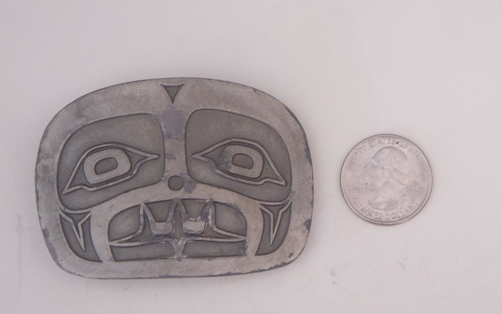 Vintage 80s Pacific Northwest Totem Art Beaver Belt Buckle