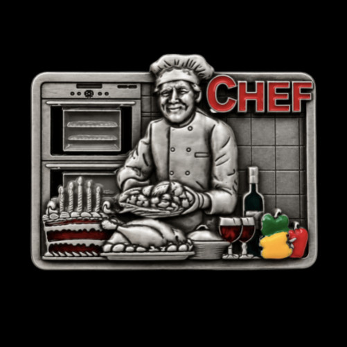 Gourmet Food Cook Sous Head Master Chef Cuisine Culinary Belt Buckle Buckles