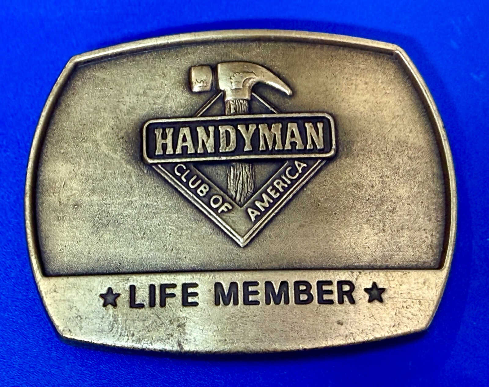 1996 Handyman Club of America *Life Member* Vintage 1996 Brass Tone Belt Buckle