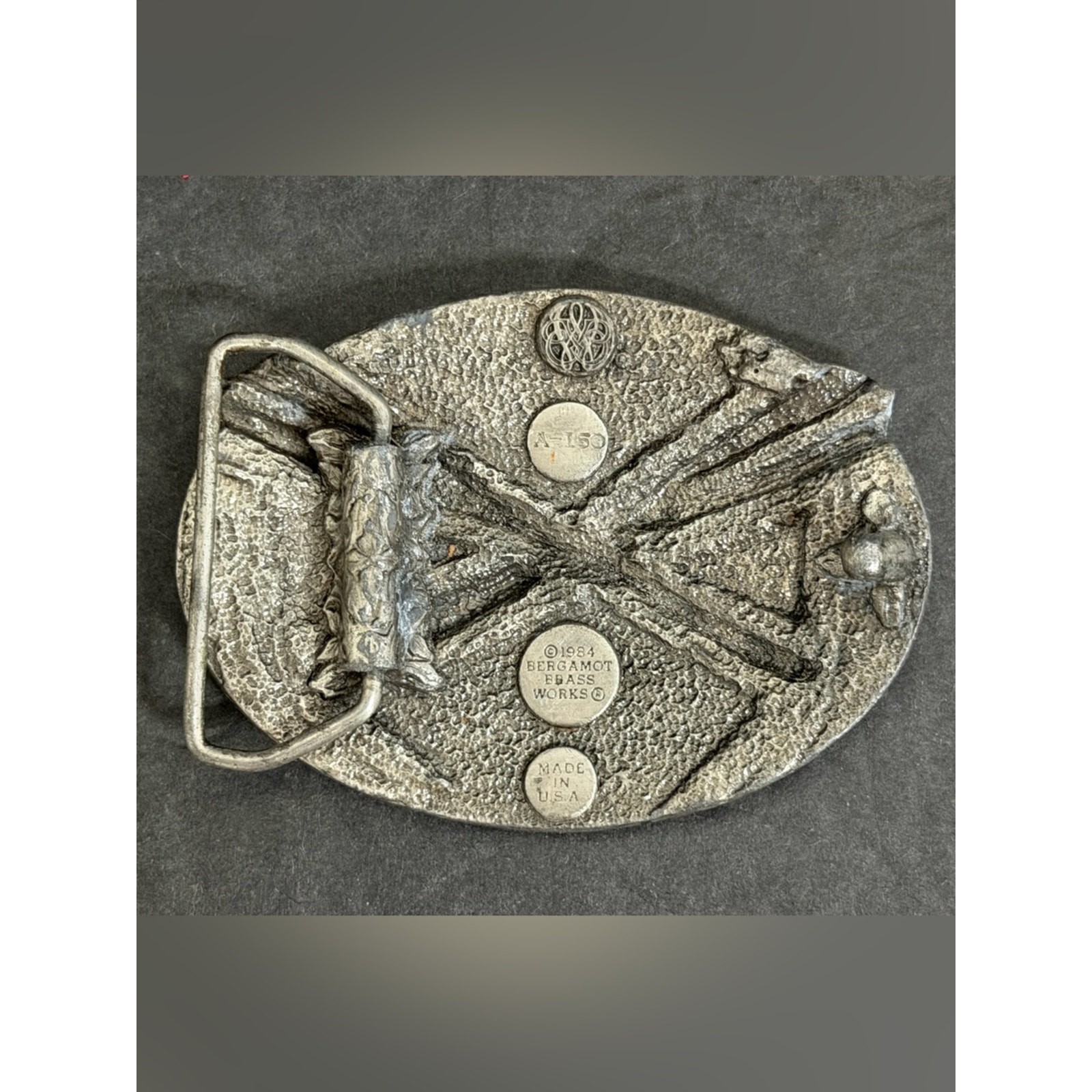 Dart Throwing Game Bergamot Brass Works Vintage Belt Buckle 1984