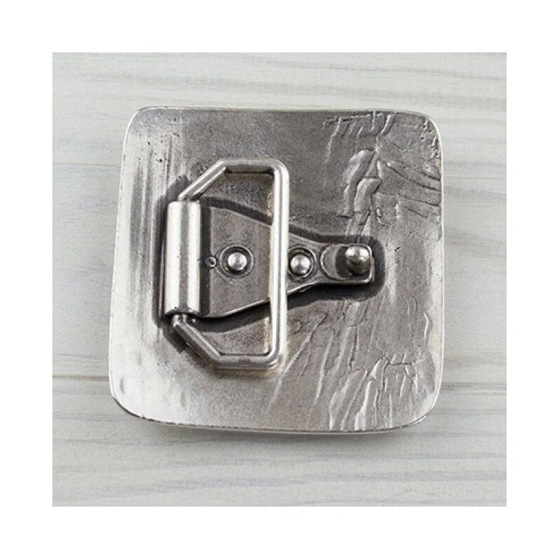 Rectangular Belts Belt Buckle Antique Silver Metal Vintage Rock Biker Grunge Style