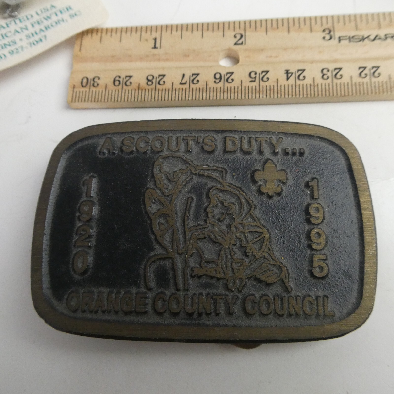 Boy Scouts of America Orange County Council BSA Belt Buckle Dyna 75 Anniversary