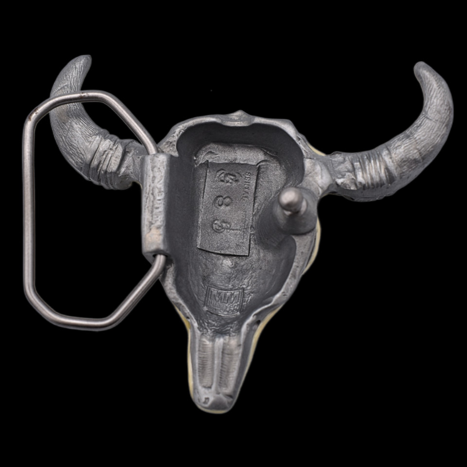 Buffalo Bison Skull 3D Zinc Alloy Belt Buckle (New)