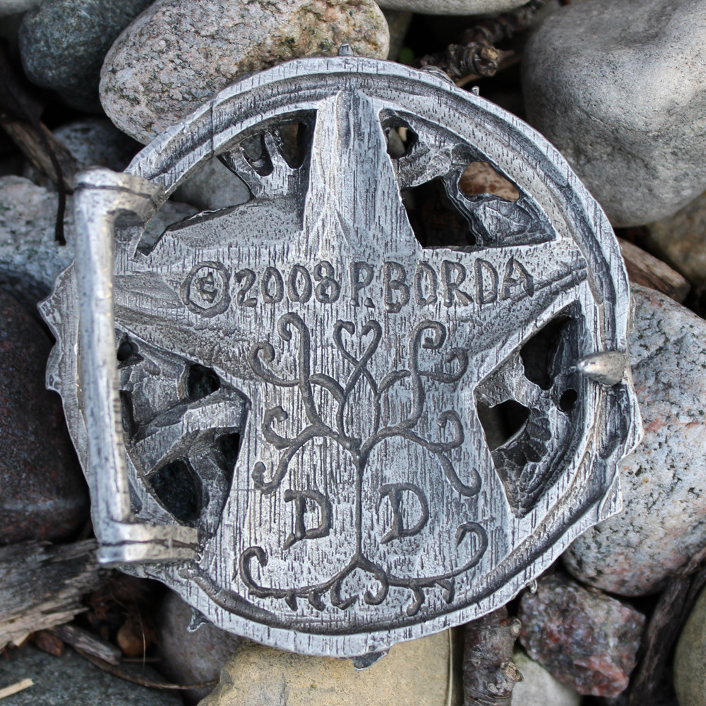 Pewter Cernunnos Belt Buckle – Dryad Design Celtic Horned God Wiccan Pagan Wicca