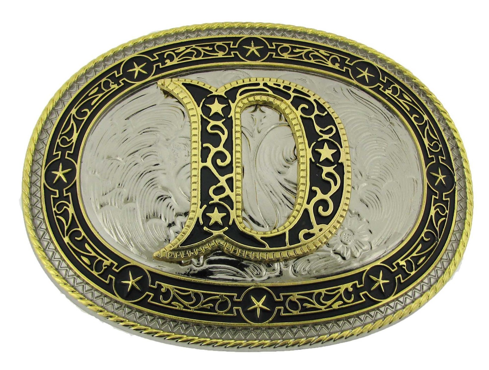 New Men Women Initial Letter D Belt Buckle Western Cowgirl Cowboy Rodeo Fashion