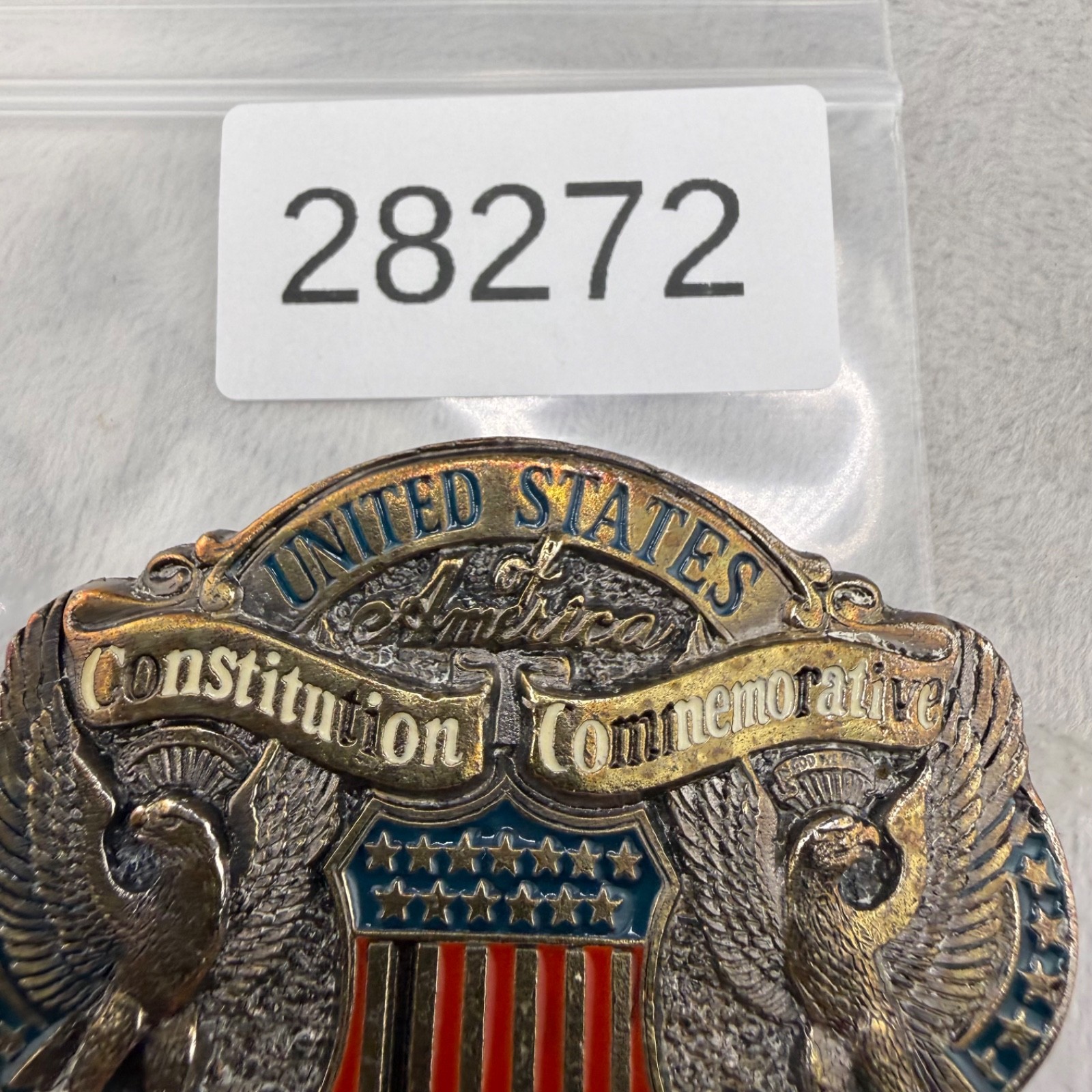 Vintage United States 200th Anniversary Belt Buckle 1787 1987