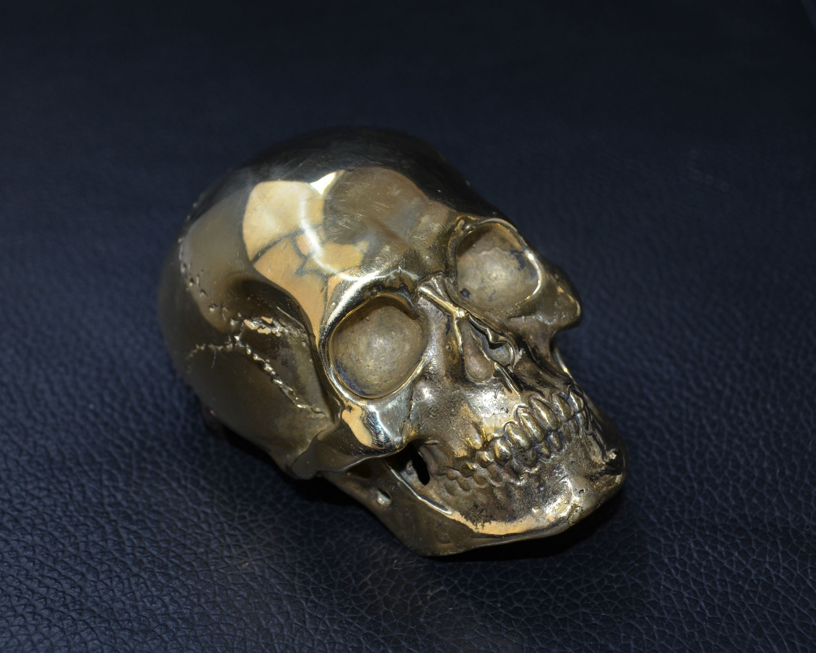 Handmade Pure Copper Brass Lost wax Casting Skull Hand polished Belt Buckle DIY