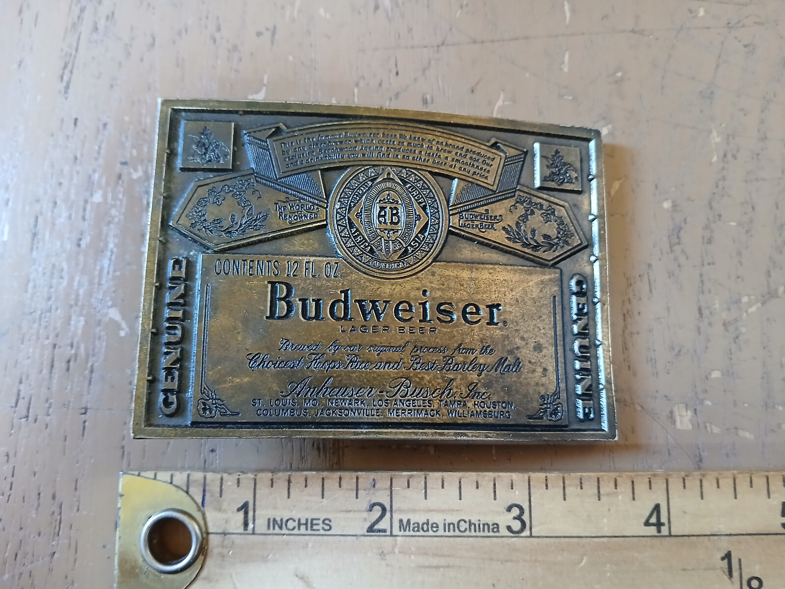 Budweiser Belt Buckle – Used